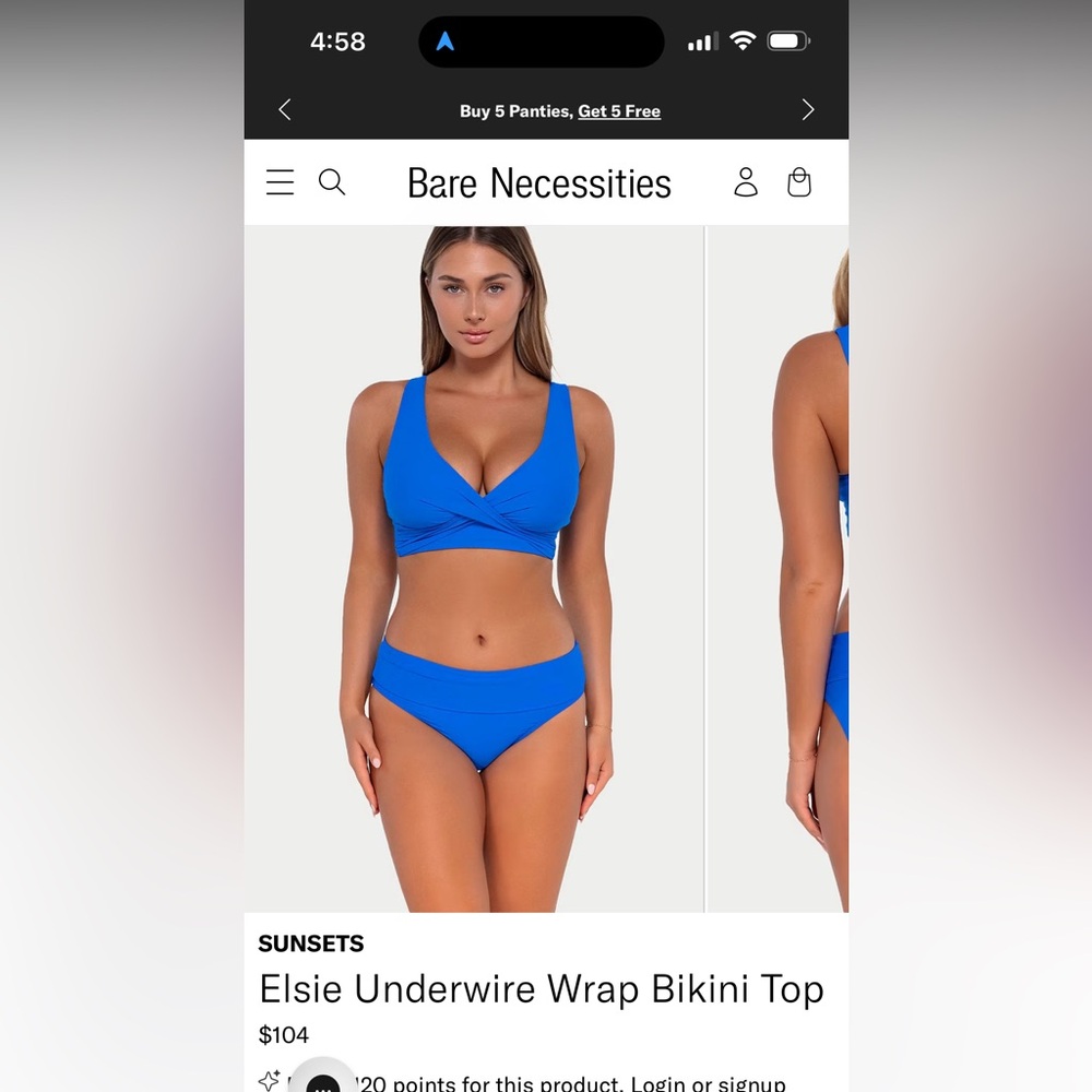 Bare Necessities Women's Blue Bikini Set